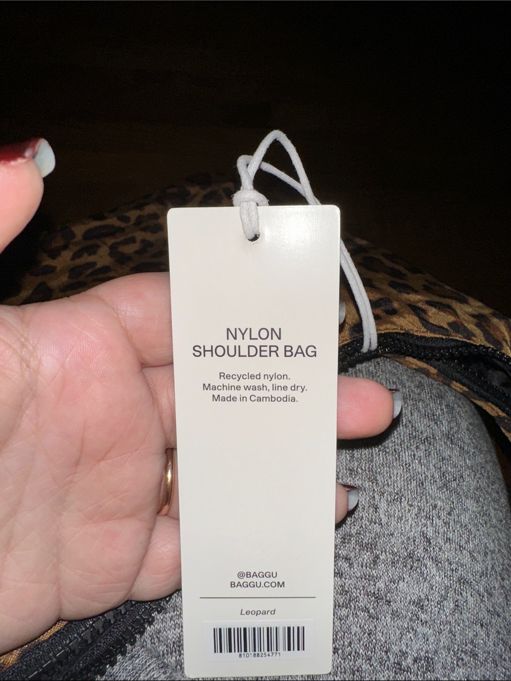 Baggu Nylon Shoulder Bag - Leopard - Picture 6 of 8